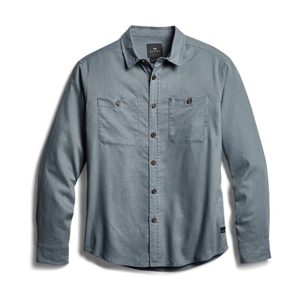 Camisas Sitka Ambary LS Hombre Azules | 0314CISEJ