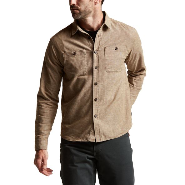 Camisas Sitka Ambary LS Hombre Marrones | 8125ZIXRO