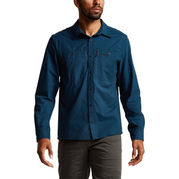 Camisas Sitka Harvester Hombre Azules | 7408SPJNZ