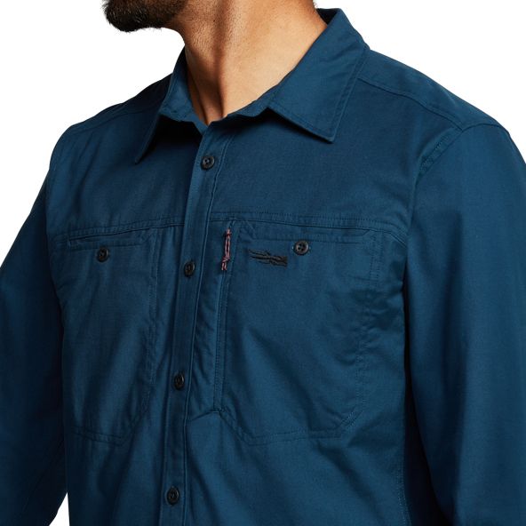 Camisas Sitka Harvester Hombre Azules | 7408SPJNZ