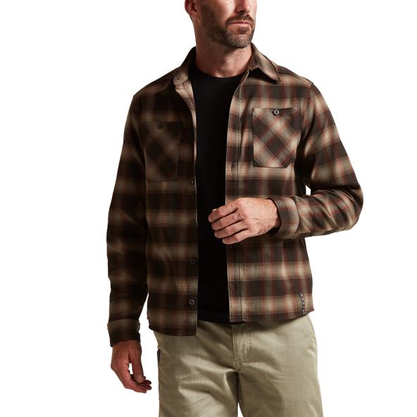 Camisas Sitka Riser Trabajo Hombre Rojas | 3169JIAOU