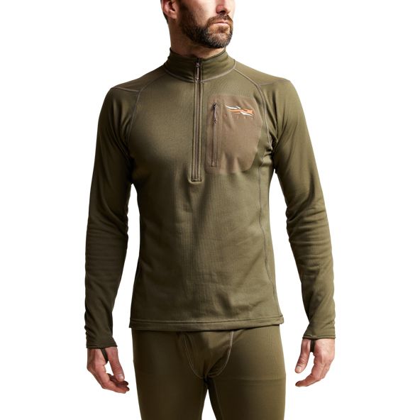 Fleece Sitka Core Midweight Zip-T Hombre Verde | 0971UIQFL