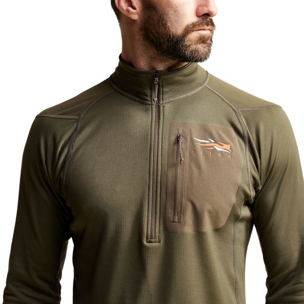 Fleece Sitka Core Midweight Zip-T Hombre Verde | 0971UIQFL