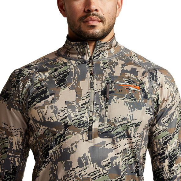 Fleece Sitka Core Midweight Zip-T Hombre Camuflaje | 3945ZOCXD