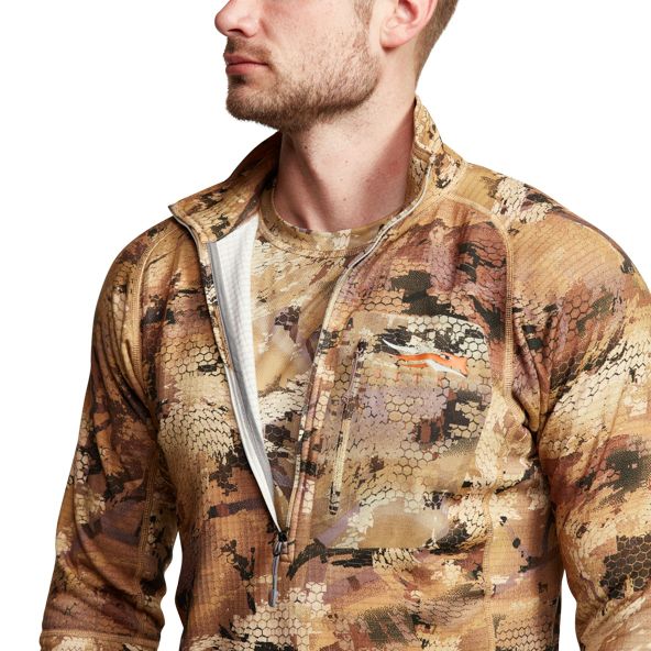 Fleece Sitka Grinder Half-Zip Hombre Camuflaje | 6735OIHWC