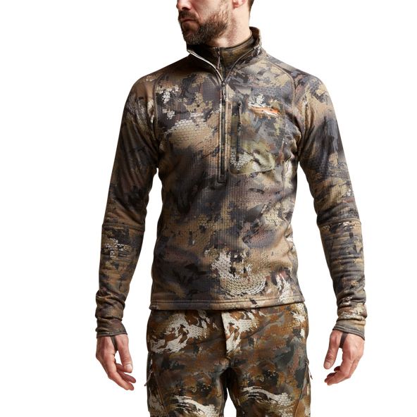 Fleece Sitka Grinder Half-Zip Hombre Camuflaje | 9316QDWRC