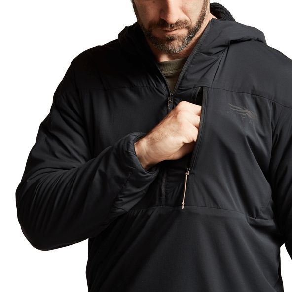 Sudadera Con Capucha Sitka Ambient Hombre Negras | 5130PBYCI