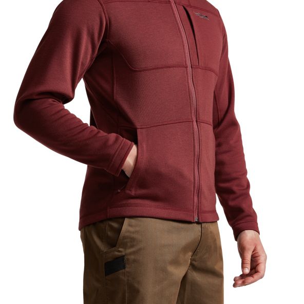 Sudadera Con Capucha Sitka Camp Hombre Rojas | 0894DHMTC