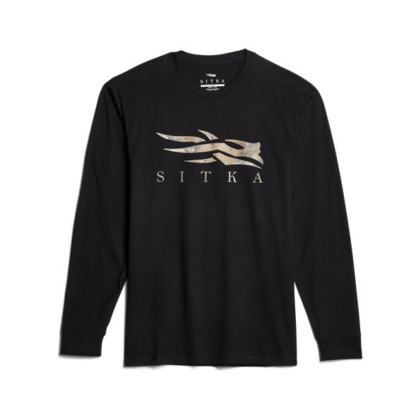 T Shirts Sitka Optifade Icon Long Sleeve Hombre Negras | 4795TSZVC