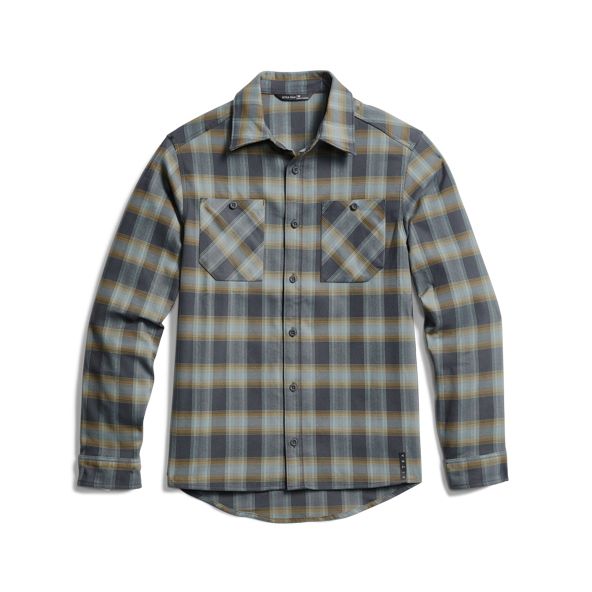 Camisas Sitka Riser Trabajo Hombre Gris | 0537OHGBK