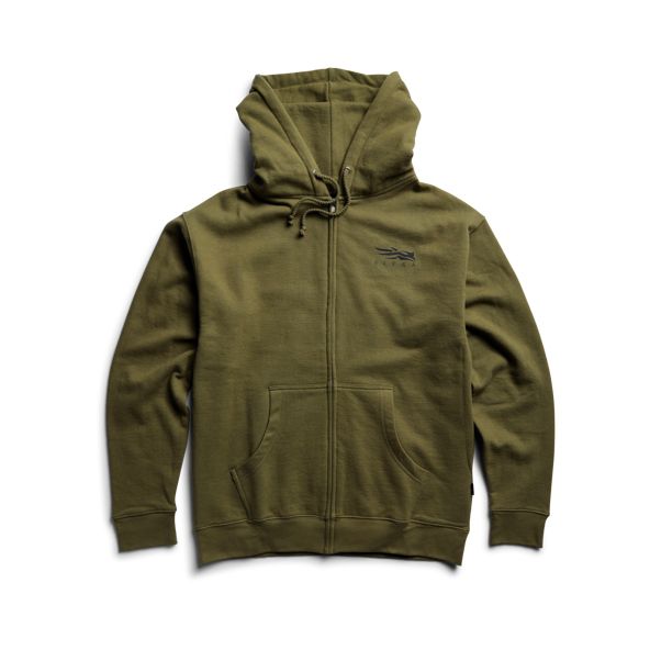 Sudadera Con Capucha Sitka Icon Full Zip Hombre Verde | 1628KMRDA